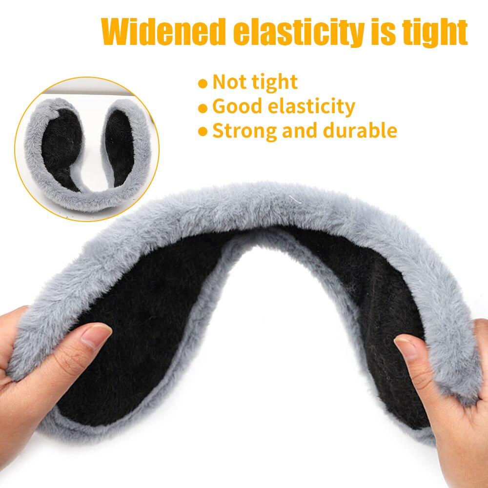 Unisex Warm Fur Earmuffs for Men Women Velvet Ear Muffs Winter Thicken Warmer Ear Cover Outdoor Cycling Ski Plush Ear Protector
