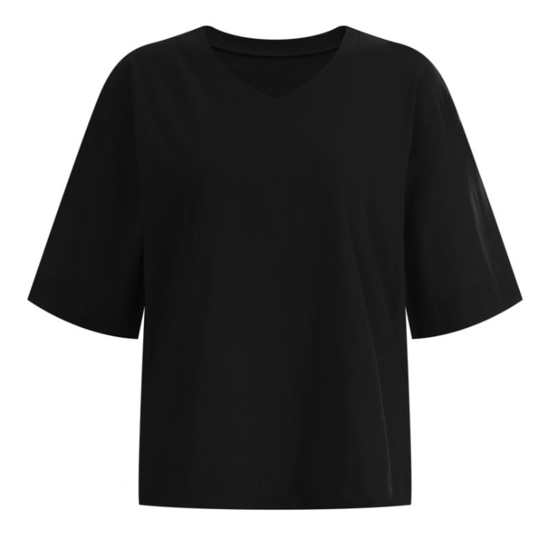 Shop Women V Neck 5 8 Loose Fit 100 Cotton Bio Washing Short sleeVe Dai Wsh