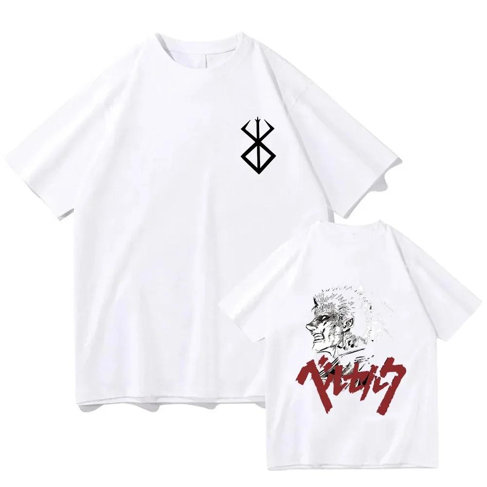 Berserk T-Shirts Guts Lustiges T-Shirt Herren Cooles Manga Grafik T-Shirt Japanischer Anime Frauen Baumwolle Manga Hip Hop Oberteile Tees 71829