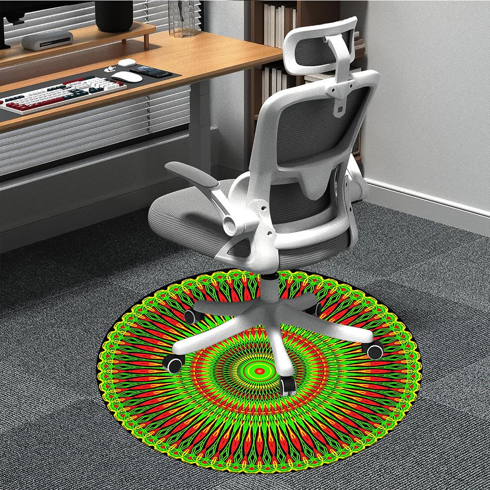 1pc Mandala Design Chair Carpet for Office, Non Slip, Soft and Durable Office Rug