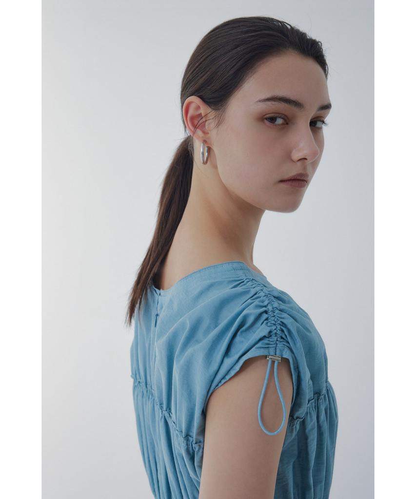 Bobeu Voluminous Shirred Long Dress_Blue 7156237002
