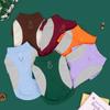 Warm Fleece Patchwork Pet Clothes for Cats & Dogs with Leash Hole - Autumn/Winter