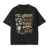 Vintage Washed T Shirt Clair Obscur Expedition 33 Game Simple T-Shirts  Fashion Tee Shirt for Male Summer Clothing