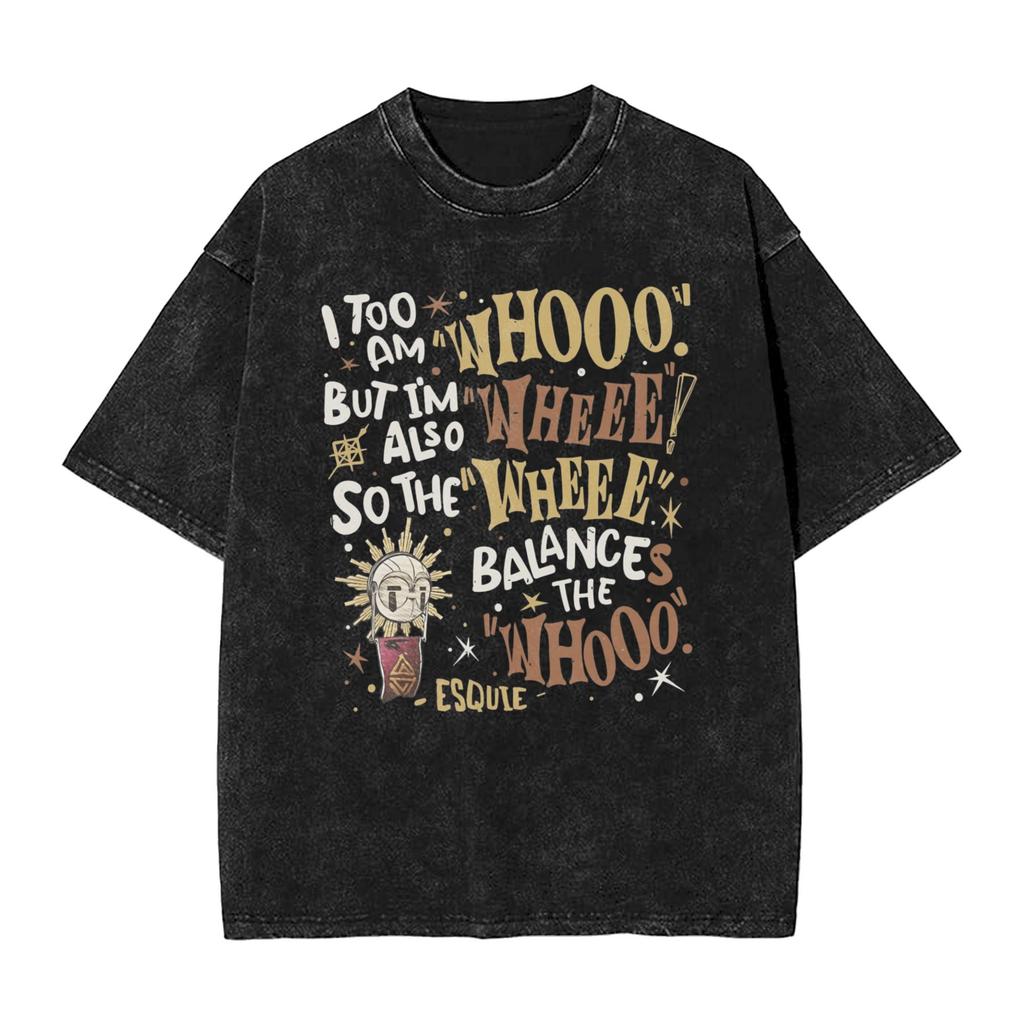 Vintage Washed T Shirt Clair Obscur Expedition 33 Game Simple T-Shirts  Fashion Tee Shirt for Male Summer Clothing