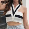 Γυναικεία Μόδα Casual Ριγέ Πλεκτά Αμάνικα Γιλέκα Καλοκαίρι Άνοιξη Φθινόπωρο Χειμώνας
