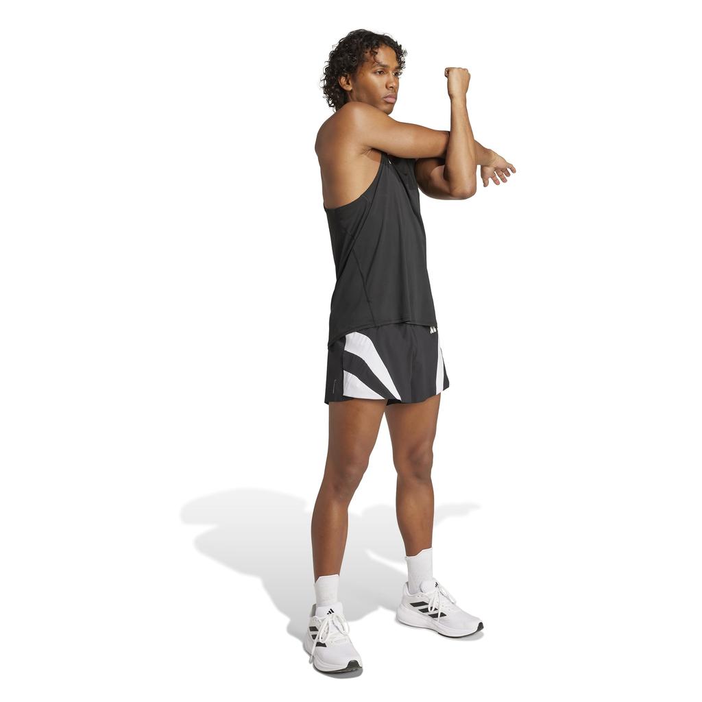 Adidas Running Shorts and Adizero Shirt, Men's KQZ58, Black (JP1490), Size S (5 Inches)