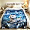 Forest Nature Theme Custom Blanket Personalized Name & Text Customized Soft Warm Throw Blanket Home Decor