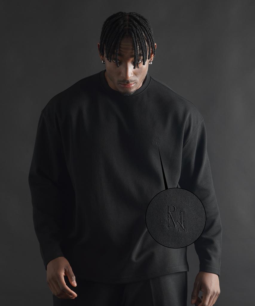 PHERMENON Essential Oversized Long Sleeve - Black
