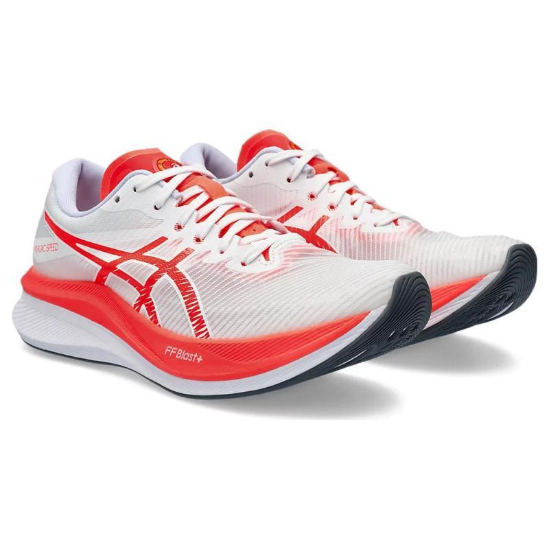 Asics Zapatillas de Running para Mujer Magic Speed 3 Blanco Rojo Amanecer 1012B652-100