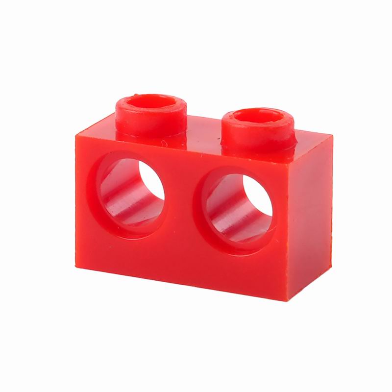 100Pcs 1x2 with 2 Hole MOC Bricks Bulks 3700 Educational Assembles Small Particles Building Blocks Technology Parts Toys Gifts