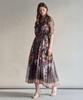 Maja Oriental Floral Tiered Long Dress
