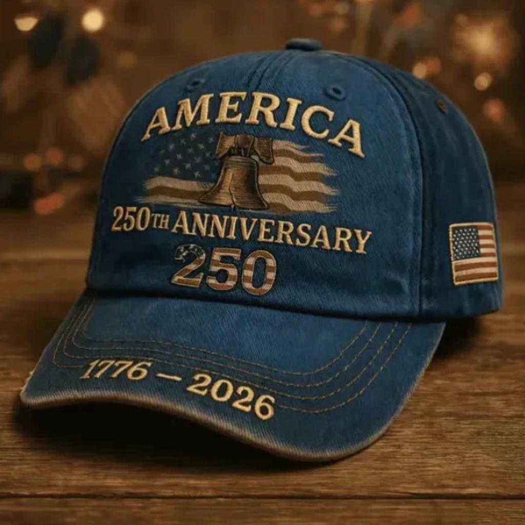 250th Anniversary Patriotic Baseball Caps, Retro Embroidered Adjustable Hats, Independence Day Gifts for History Enthusiasts