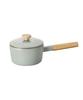 (Bruno) Enamelware Saucepan, 16cm, with Lid, Induction Cooktop, Direct Flame, and Gas Stove Compatible, Fuji Enamelware Collaboration, Camping a
