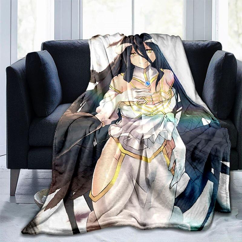 Sexy Anime Girls Albedo Pin Up Girl Coperta Bellezze Flanella Coperta Calda Adulti 3D Stampato Coperta Man Cave Divano Camping Decor