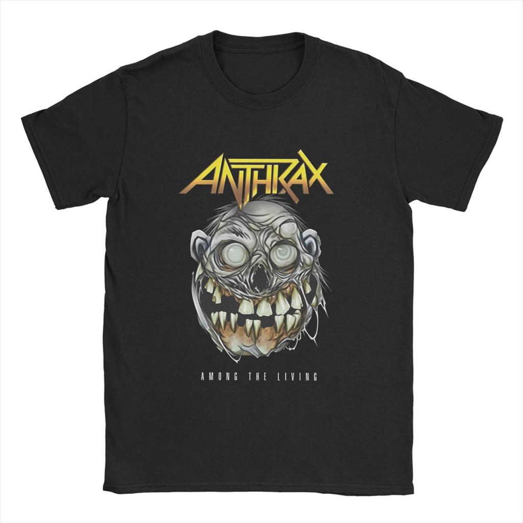 Anthrax Among The Living TShirts Men Fashion 100 Cotton Tee Shirt Round Collar Short Sleeve T Shirts Gift Idea Clothing