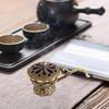 1p Creative Retro Incense Lotus Incense Handheld Alloy Antique BrassBurner Home Office Table Small Metal Craft Home Decor