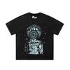 Summer European and American Trendy Brand GALLERY DEPT Eyeball Distressed Washed Vintage Printed Unisex Short-sleeve T-shirt