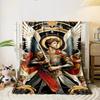 Erzengel Michael Geflügelter Krieger Decke Schlafzimmer Decke für Wohnzimmer Sofa Mittagspause Weiche Kuscheldecke für Freundesfest Geschenk