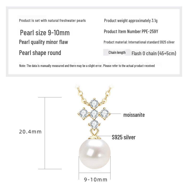 Double Layer Freshwater Pearl Choker Necklace, S925 Sterling Silver, 18k Gold Plated, Gift for Christmas and Qixi