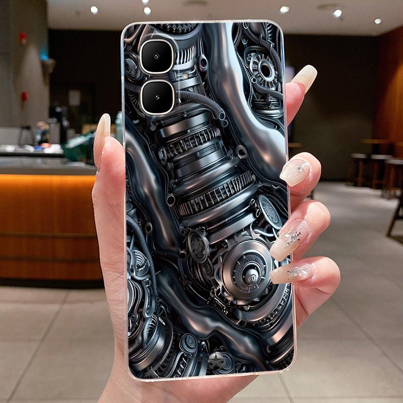 For Tecno Spark Go 2 Cover Case Luxury Dragon Cute Cool Boys Girls Soft TPU Bumper KM4 Techno Spark Go 2 Transparent Phone Case