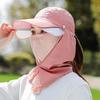 Protective Shield Women Sun Protection Cap Breathable Uv Protection Sunscreen Ice Silk Cap Dust-Proof Summer Outdoor Sports Hat
