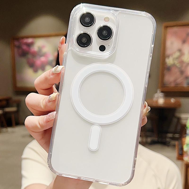 Magnetic & Transparent iPhone Case for iPhone 17/16/15 Pro/14/13/12/11 Pro Models