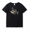 Deep Sea Fish Bones Fishing Funny Men T Shirt Creative Pattern Print Design Short Sleeve Casual Summer Round Neck Tee Tops
