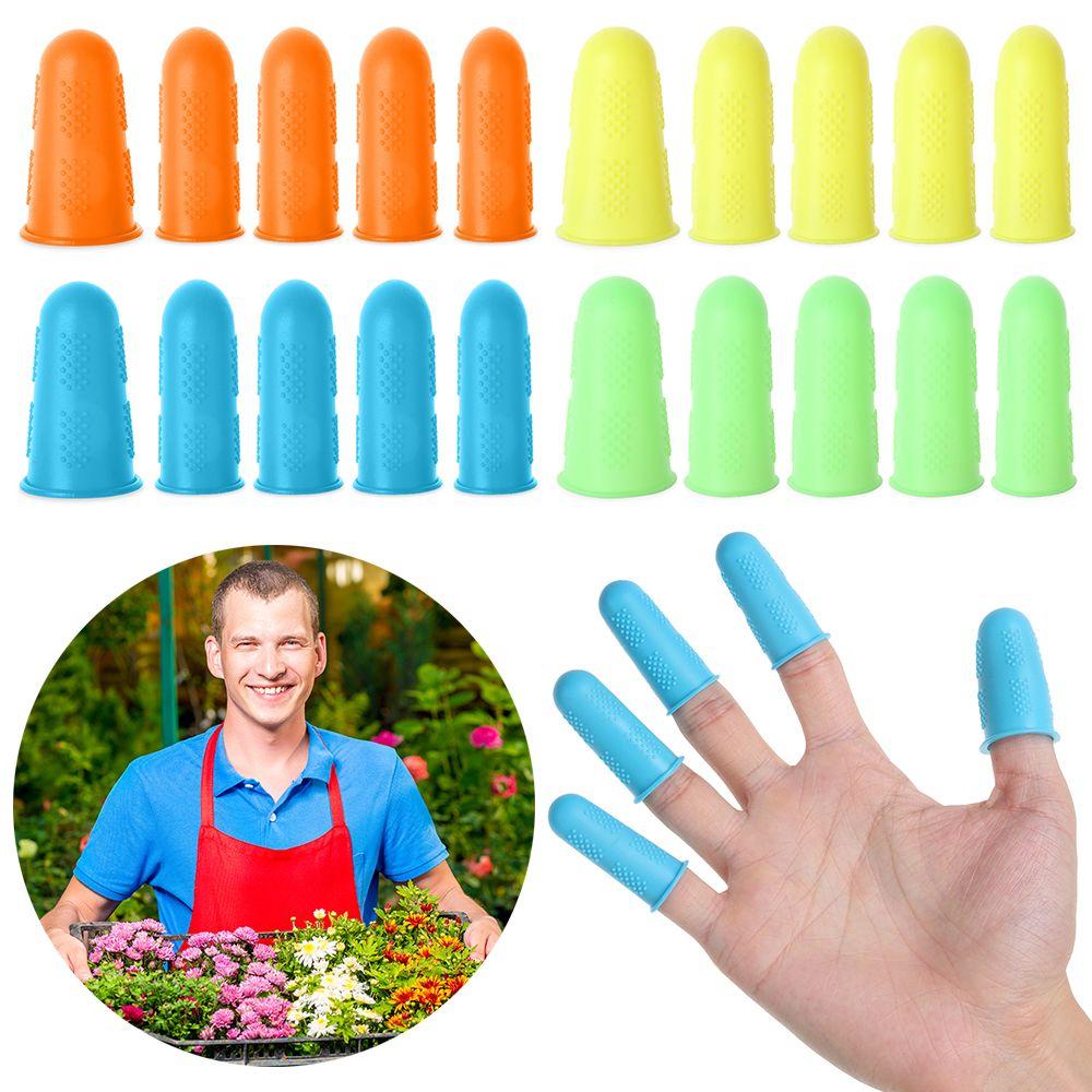 5pcs Craft Thimble Heat Insulation Guard Caps Silicone Finger Cover Non-slip Finger protector