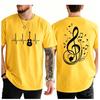 Unisex Mode T-Shirt Sommer Straße Rundhals Lässig Camisetas T-Shirt Musiknoten Design T-Shirts für WoUnisex Unisex Kurzarm