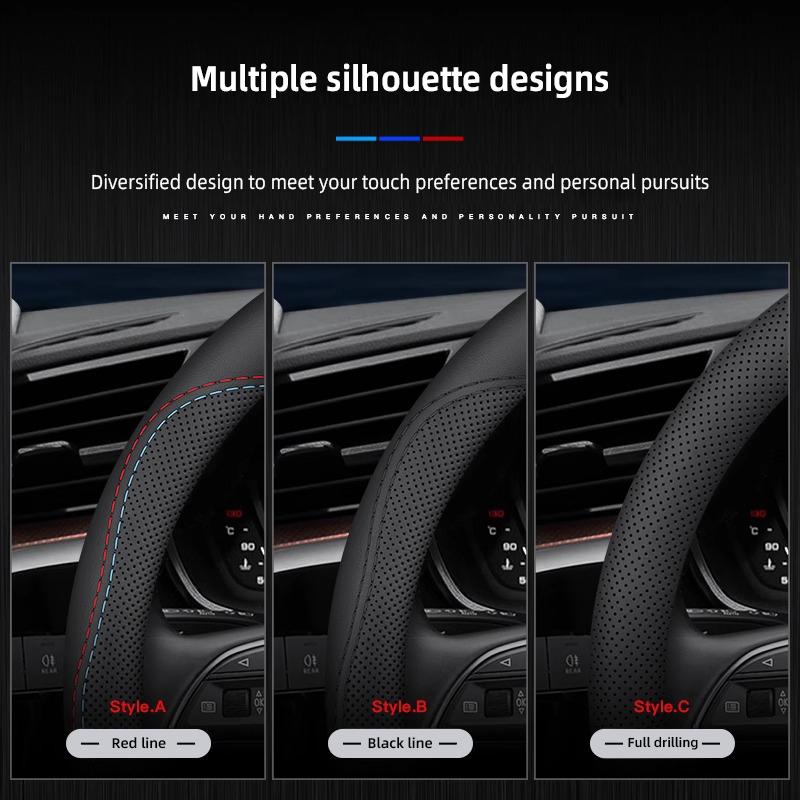 Coprivolante in Pelle per Auto Accessori Antiscivolo Per Skoda Yeti Kamiq Kodiaq Karoq Octavia Fabia Rapid Vrs Superb A4 Scala