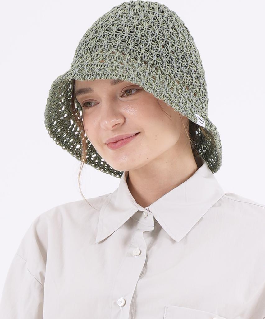 THE-ABON Beach Massed Sun Bucket Hat Beige