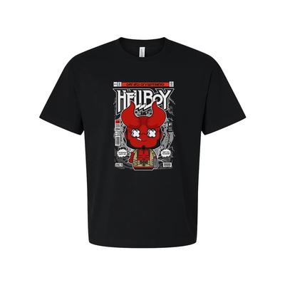 Hellboy Unisex Graphic T Shirt With Horned Red Demon Artwork And Comic Style Pri