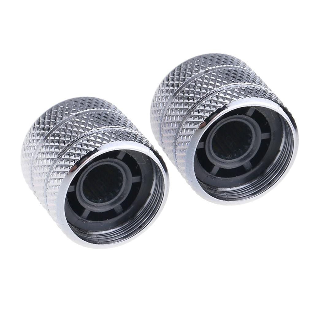 Musiclily Pro Métrique Abalone Top Boutons Métalliques Dôme pour Guitares Électriques Telecaster/Basse Chrome, (Ensemble 2)
