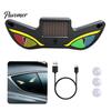 Solar Demon Eye Car Window Light Eyes LED Light, USB Wireless Animated Warning Lights for Windshield Easy Install Atmosphere And Rear Window, 6 Modes