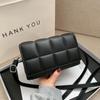 Simple Shoulder Bag Women PU Leather Plaid Crossbody Small Square Purse Handbag