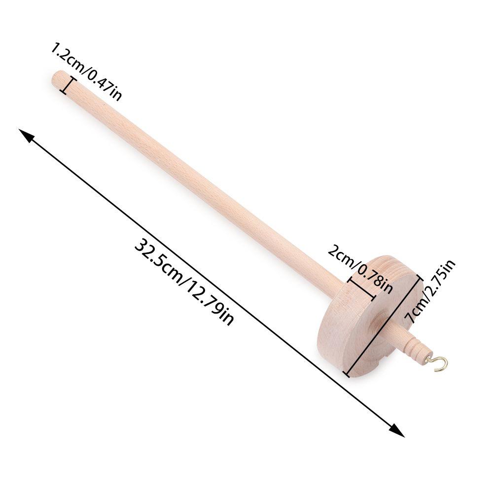 DIY Craft Beginners Sewing Accessories Handmade Drop Spindle Solid Wooden Whorl Yarn Spin