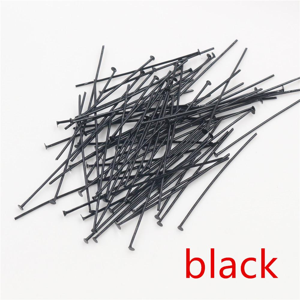 200pcs/Bag 20 25 30 40 50 60mm Flat Head Pins Gold/Silver Color/Bronze/Rhodium Headpins For Jewelry Findings Making DIY Supplies