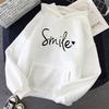 Women's Korean Style Letter Print Hooded Ladies Long Sleeve Loose Casual Hoodies for Autumn Winter