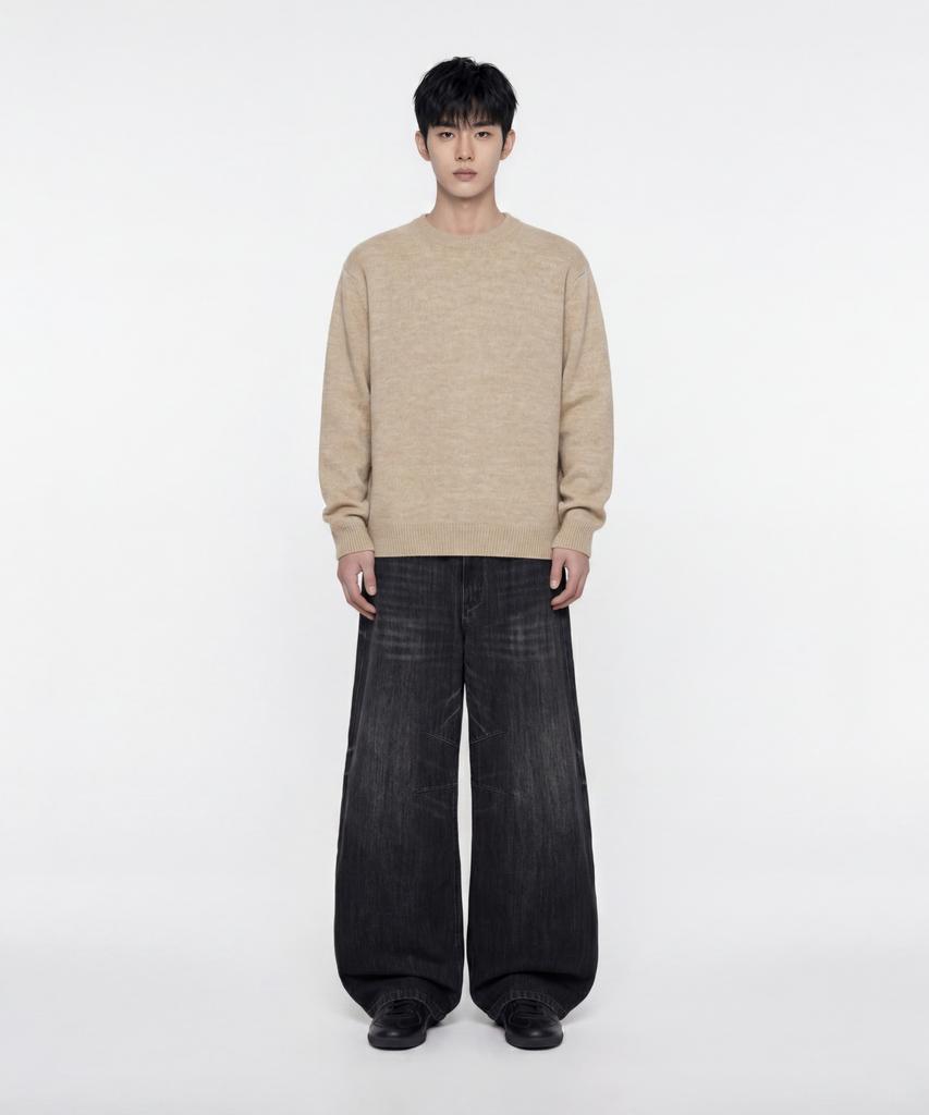 AGOD Signature Daily Crew Neck Knit [Beige]