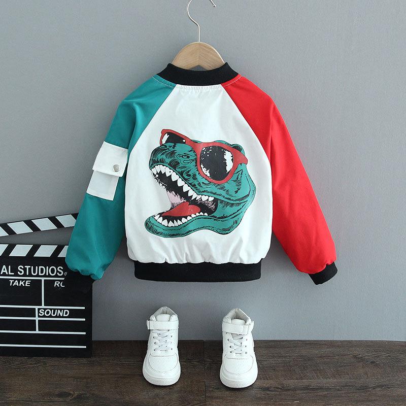 Clothes Children Outerwear Baby Childrens Windbreaker Coats Spring And Autumn Cartoon Dinosaur Jackets Boys Fashion Jacket