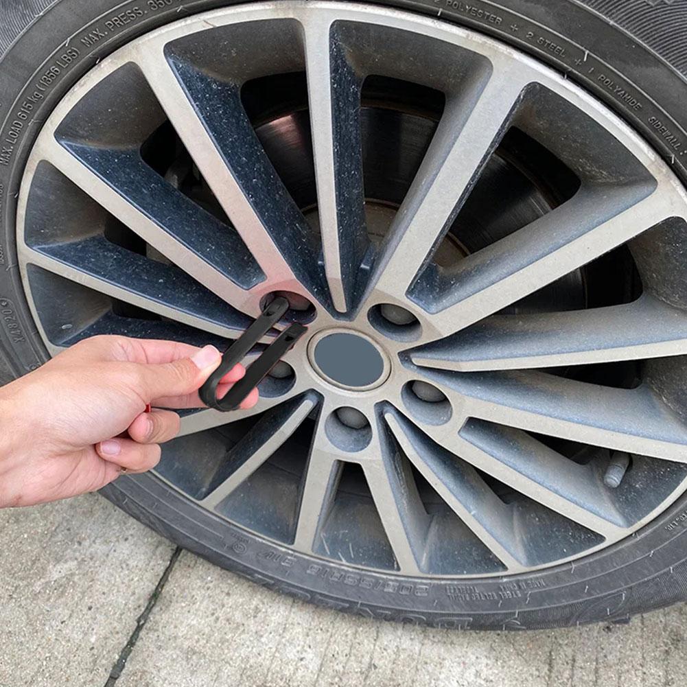 2024 New Auto Wheel Bolt Caps Puller Hook Anti-theft Removal Screw Tool Extractor Cap Hook Cap Nut Removal Wheel Cover B9m0