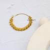 18K Guldpläterad Titanstål Flätat Halsband Armband - Dam Kryssband Hip Hop Nyckelbenskedja med Vakuumfärgbevaring