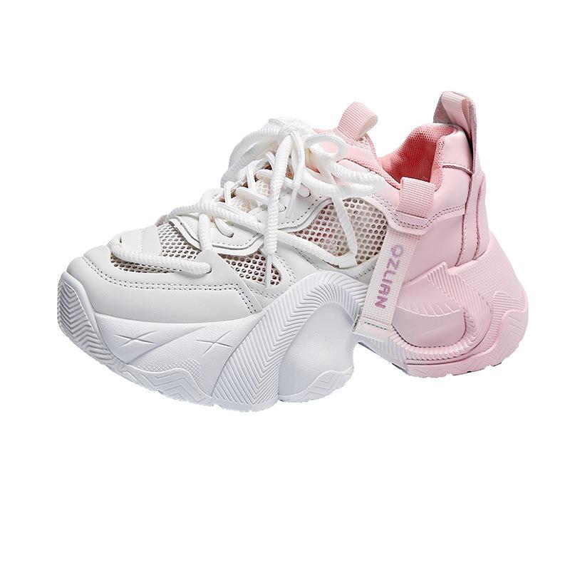 Fashion Sneakers Women Trends 2024 Summer New Platform Sneakers Thick Sole Casual Woman Shoes Mesh Breathable Vulcanize Designer Shoes