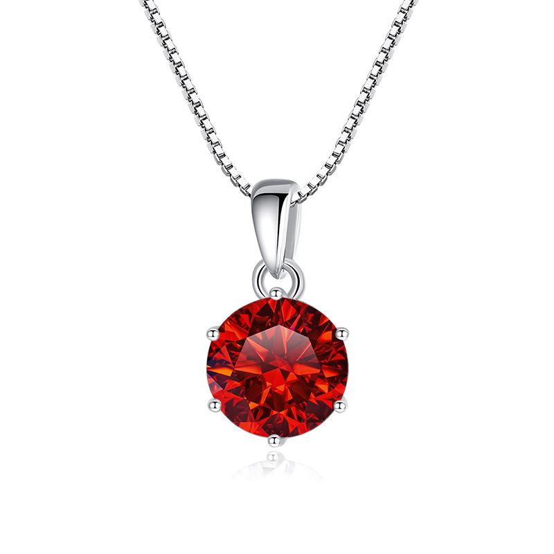 1Carat Genuine Moissanite Pendant Necklace for Women Top-Quality 925 Silver High End Jewelry Ideal for Weddings Parties
