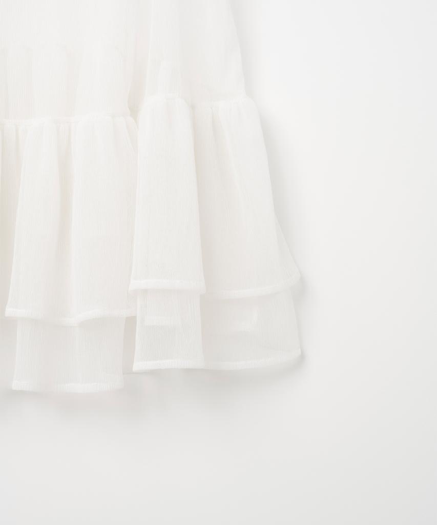 Milo Woman Sheer Frill Dress [White]