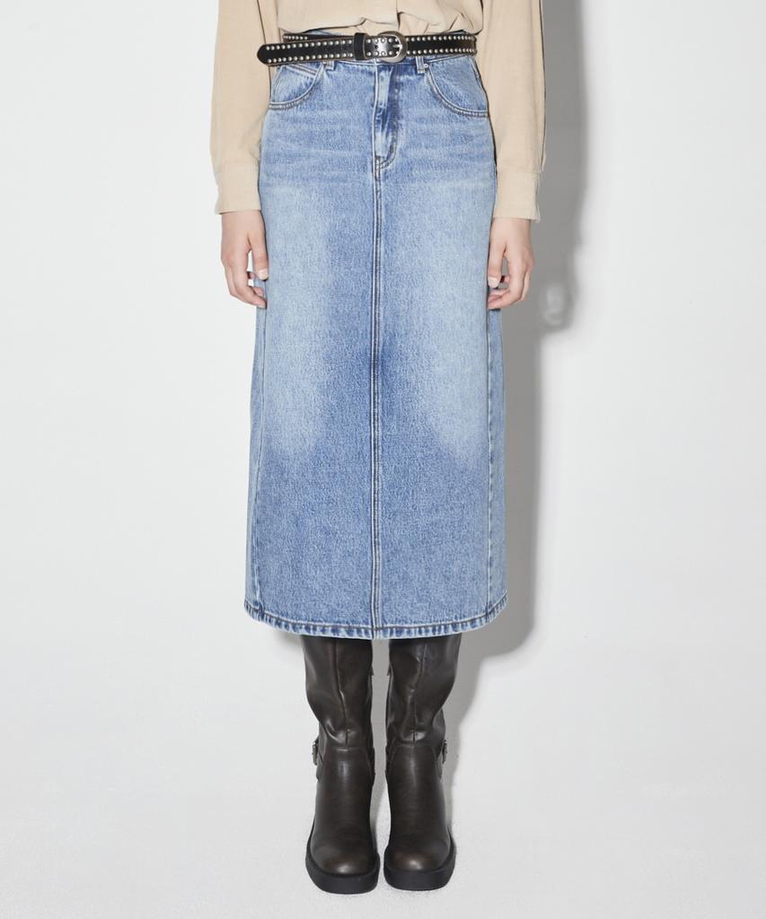 Burkeru Women'S Denim Long Skirt M/Bk Indigo