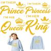 Lettre Patch Or Princesse Reine Parches Ropa Diy Transfert De Chaleur Vêtements Autocollants Patchs Pour Vêtements Presse Thermique