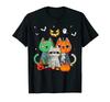 Cute Cats Witch Pumpkin Halloween Cat Lovers Gift TShirt 100 Cotton ONeck Summer Short Sleeve Casual Mens Tshirt Size S3XL