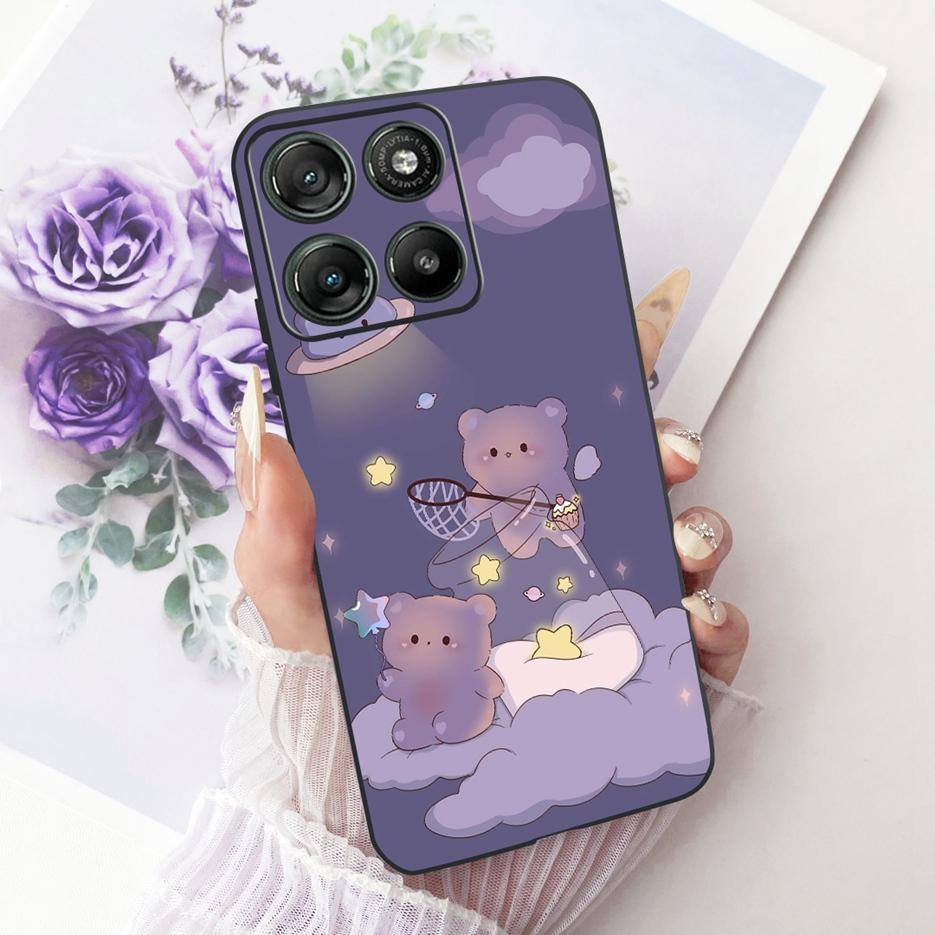 For Motorola Moto G67 Case Moto G77 XT2621-2 Cute Love Heart Painted Cover Soft Silicone Case For Motorola G77 G 67 MotoG67 Bags