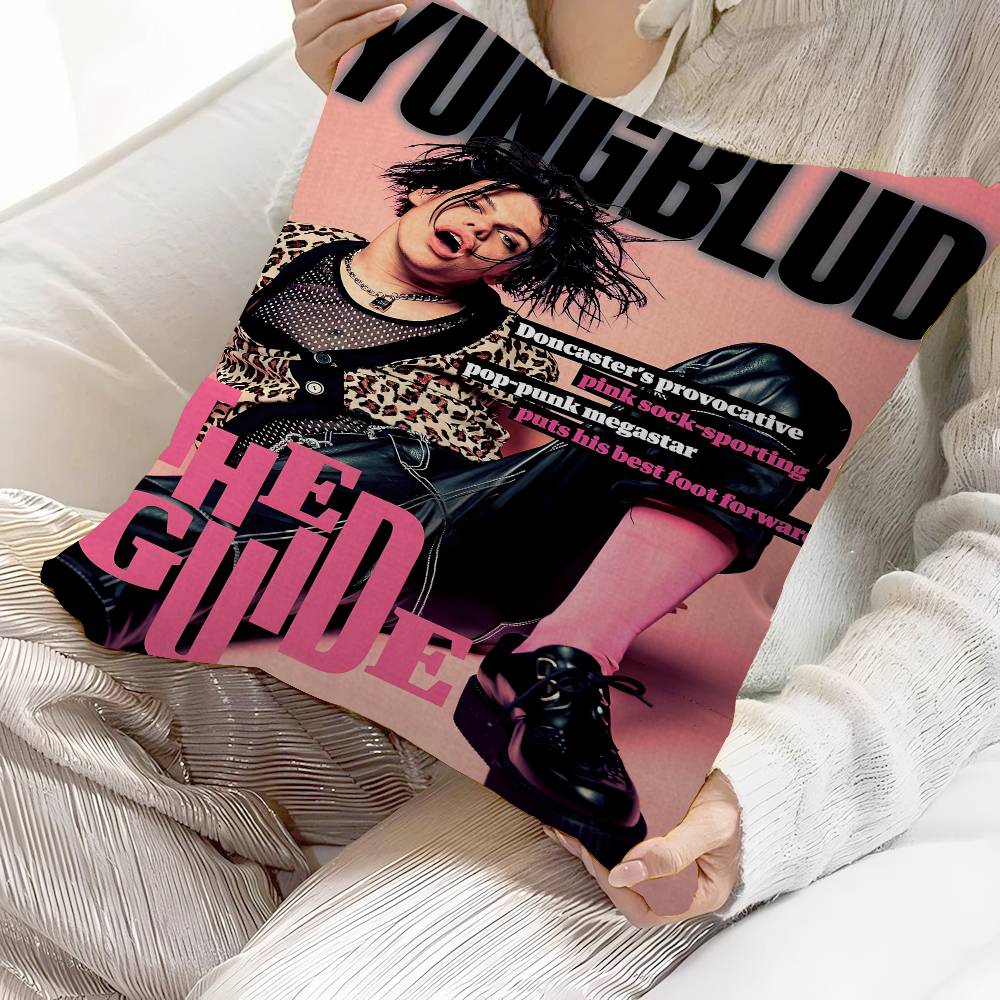 YYungblud Rock Singer Office Cushion Pillowcase Car Cushion CoverXCM Lumbar Pillowcase Sofa Pillowcover